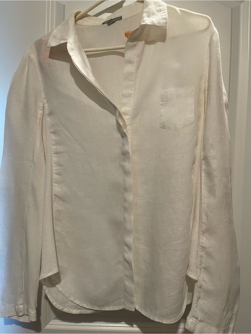 James Perse White Button-Up Shirt